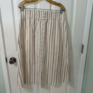 Madewell Striped Midi Skirt